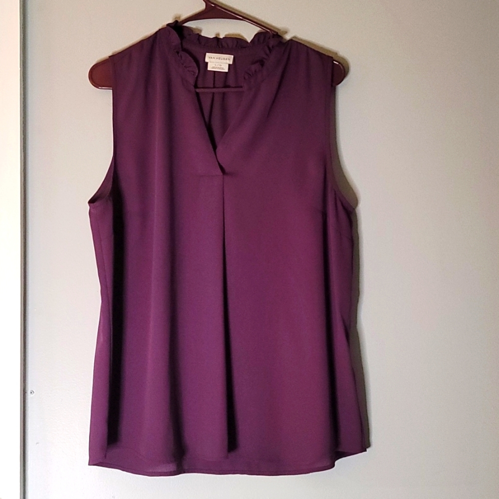 Van Heusen large plum sleeveless top